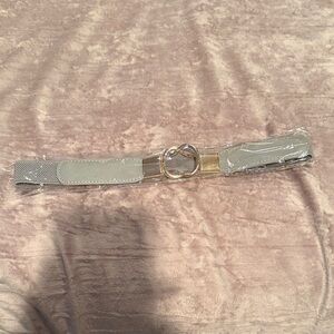 Elegant Gray and Gold Women's elastic Belt